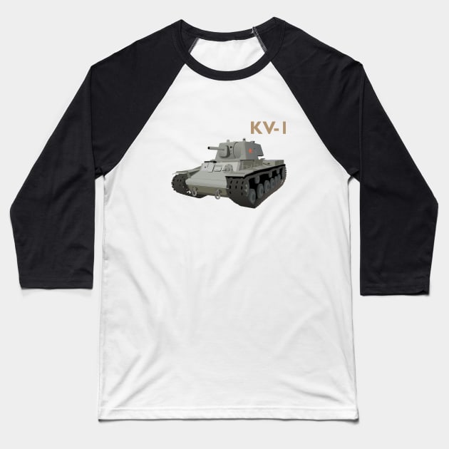 Soviet KV-1 Tank Baseball T-Shirt by NorseTech
